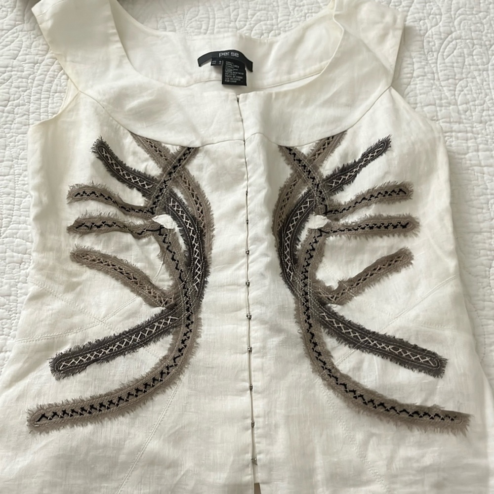 Per se, size US 0 UK 2, western top